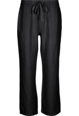 Made in Italy - Wide Leg Linen Pant (Black)