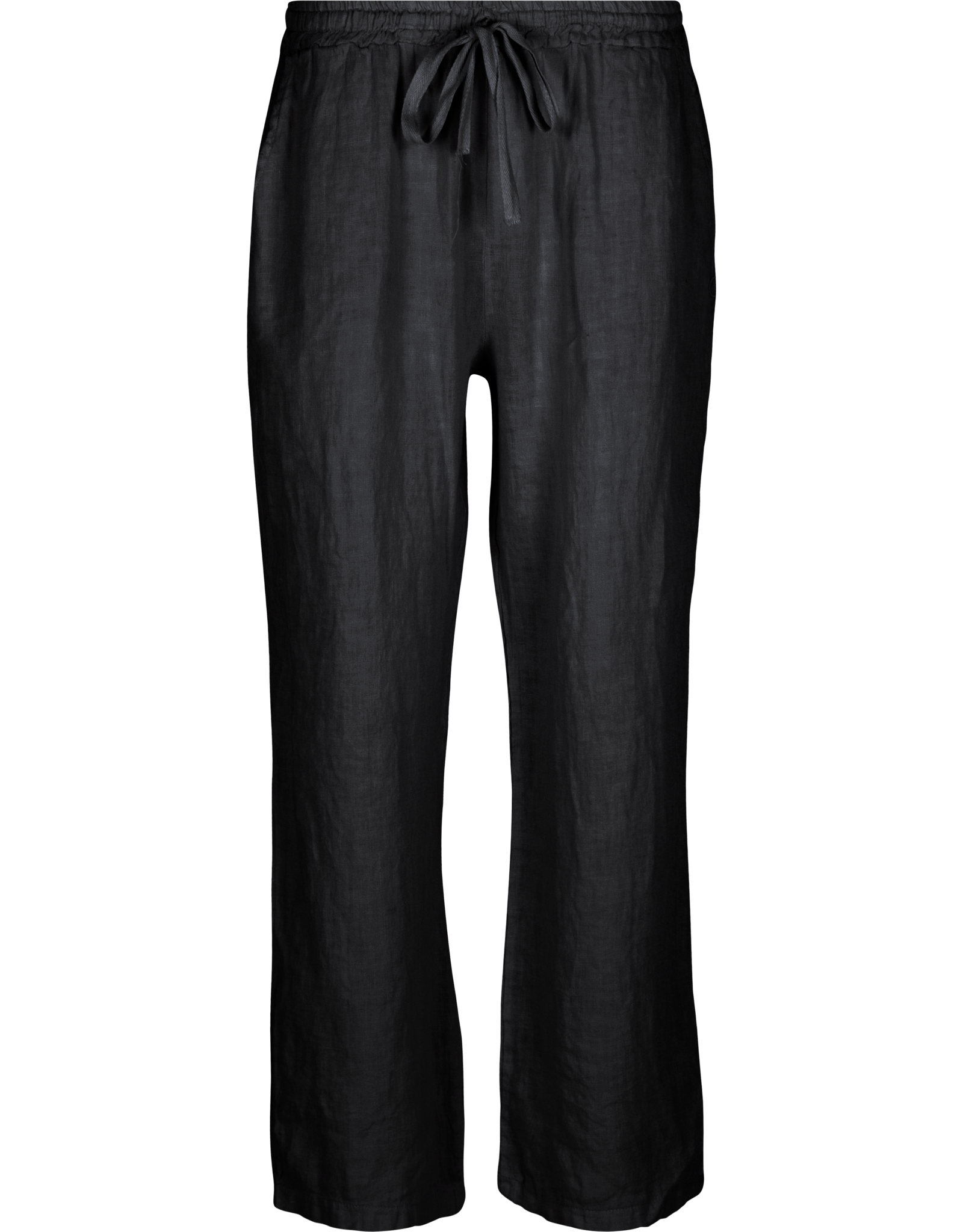 Made in Italy - Wide Leg Linen Pant (Black)