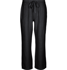 Made in Italy - Wide Leg Linen Pant (Black)