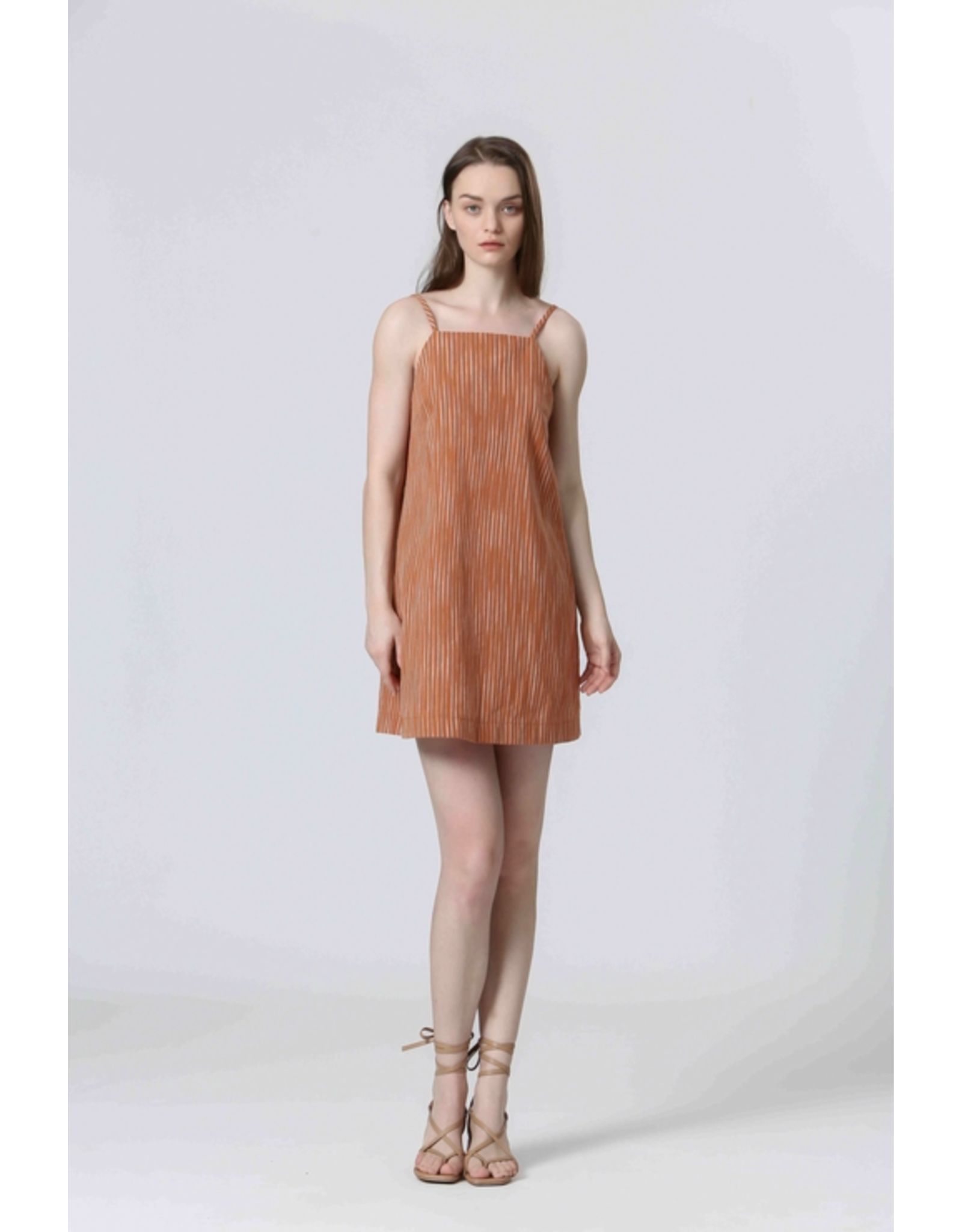 Korner Korner - Square Neck Mini Dress (Terracotta)