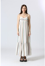 Korner Korner - Spaghetti Strap Tiered Dress with Empire Waist (Cream)