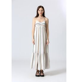 Korner Korner - Spaghetti Strap Tiered Dress with Empire Waist (Cream)