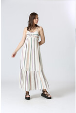 Korner Korner - Spaghetti Strap Tiered Dress with Empire Waist (Cream)