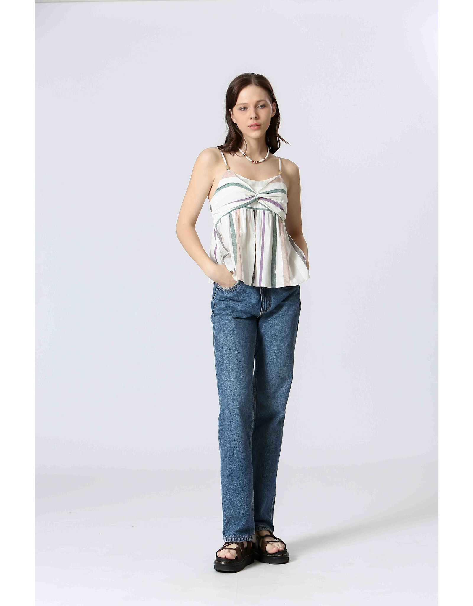 Korner Korner - Spaghetti Strap Tank (Cream)