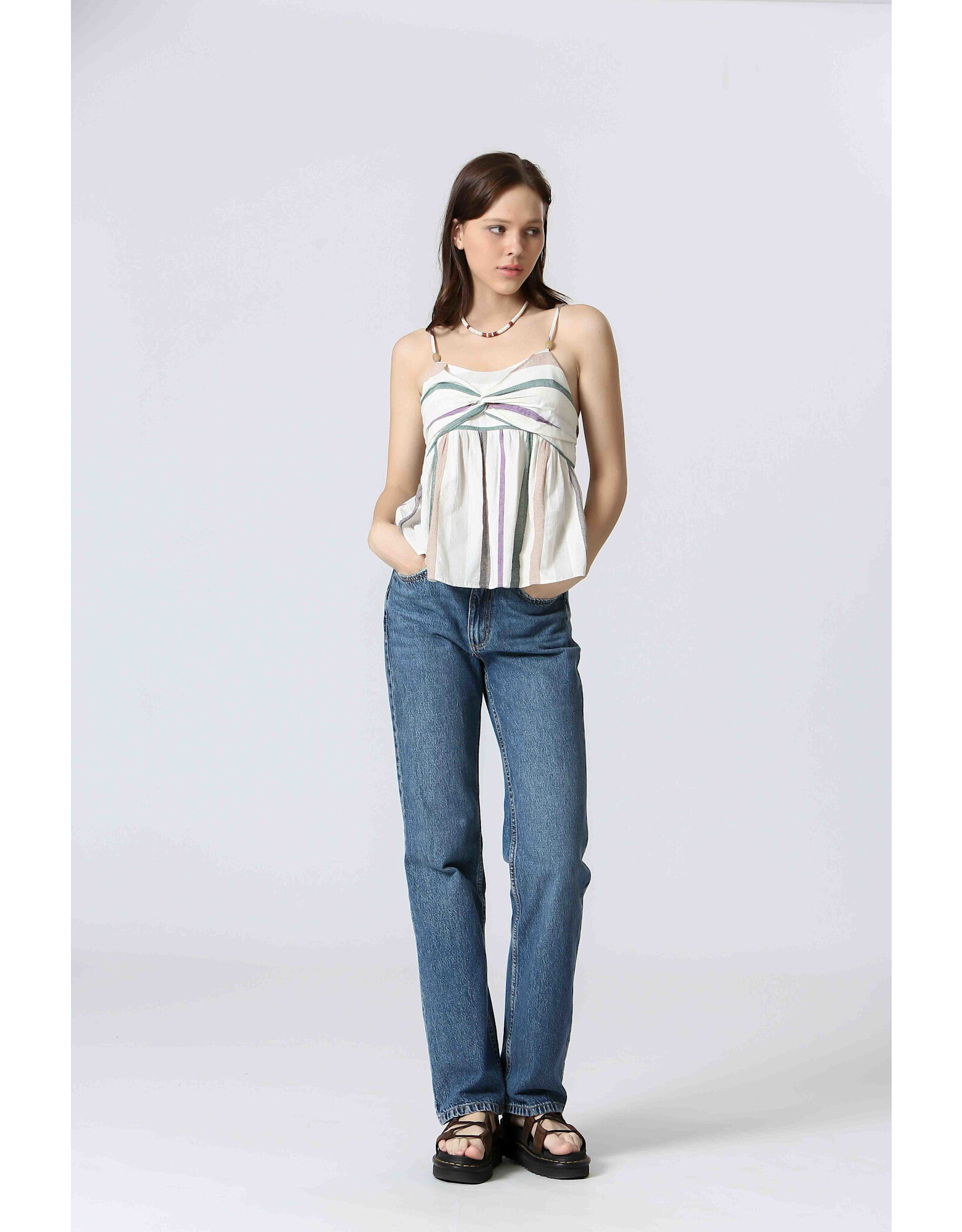 Korner Korner - Spaghetti Strap Tank (Cream)