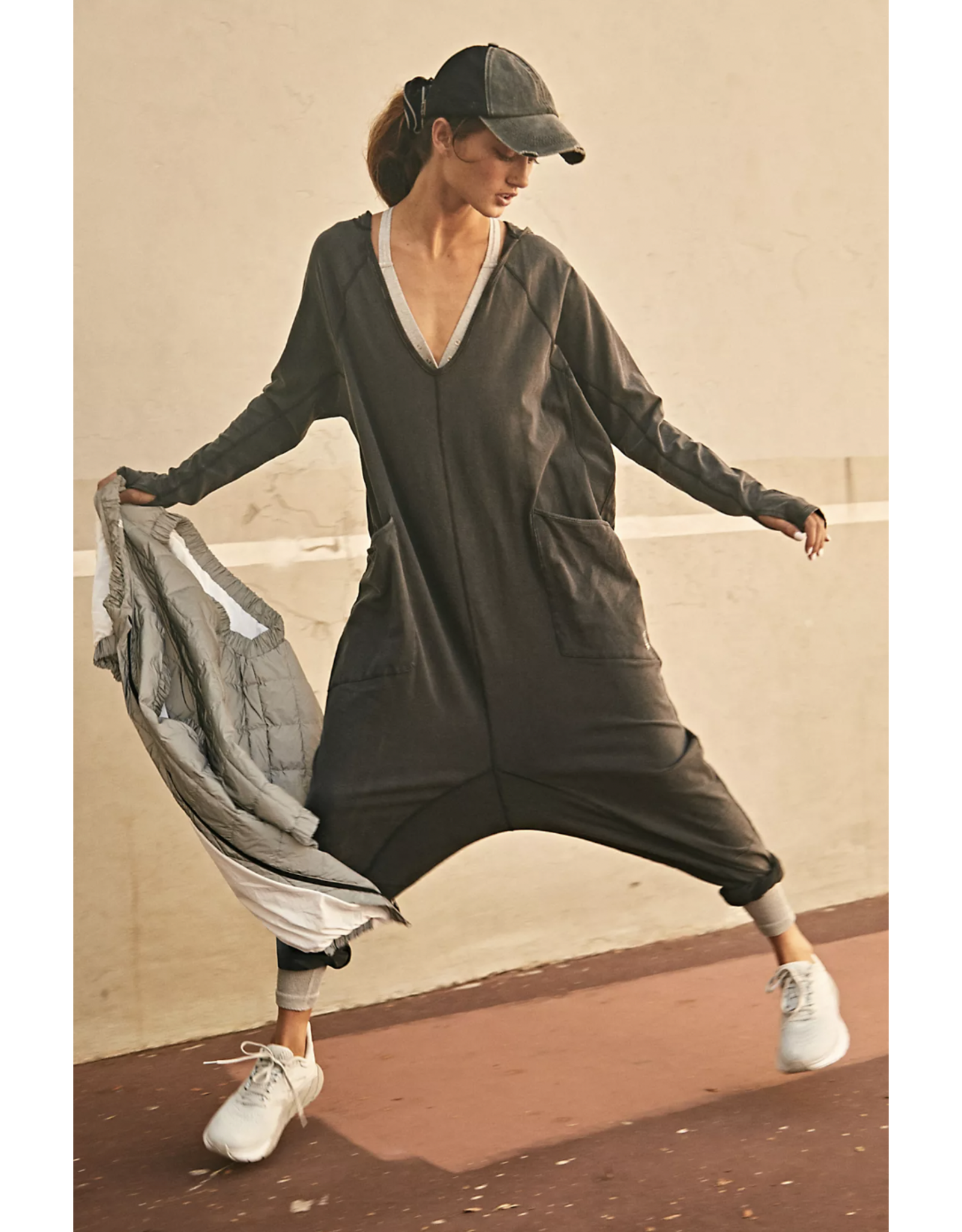 Free people Free People - Hot Shot Long Sleeve Onesie (Black)