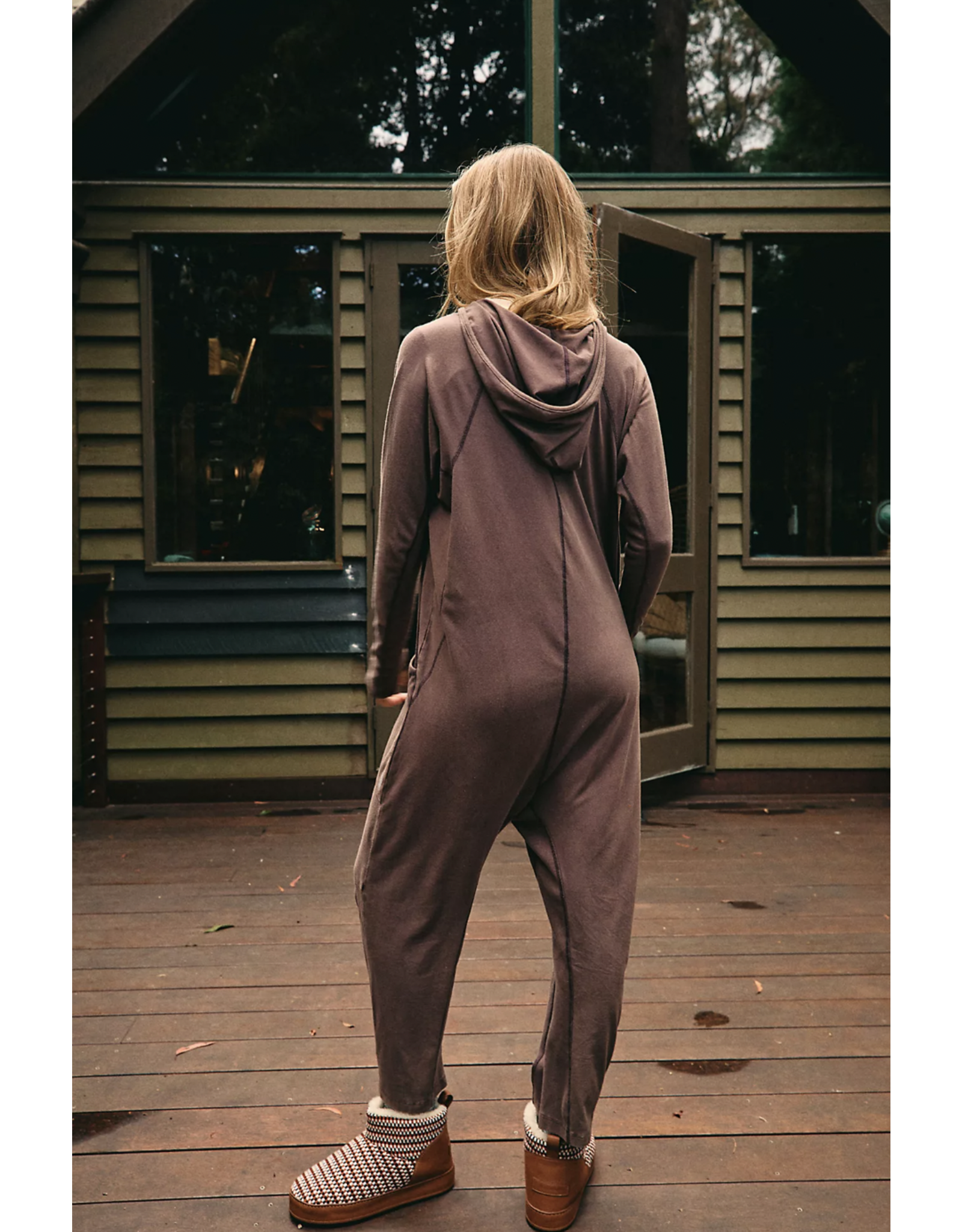 Free people Free People - Hot Shot Long Sleeve Onesie (Dark Espresso)