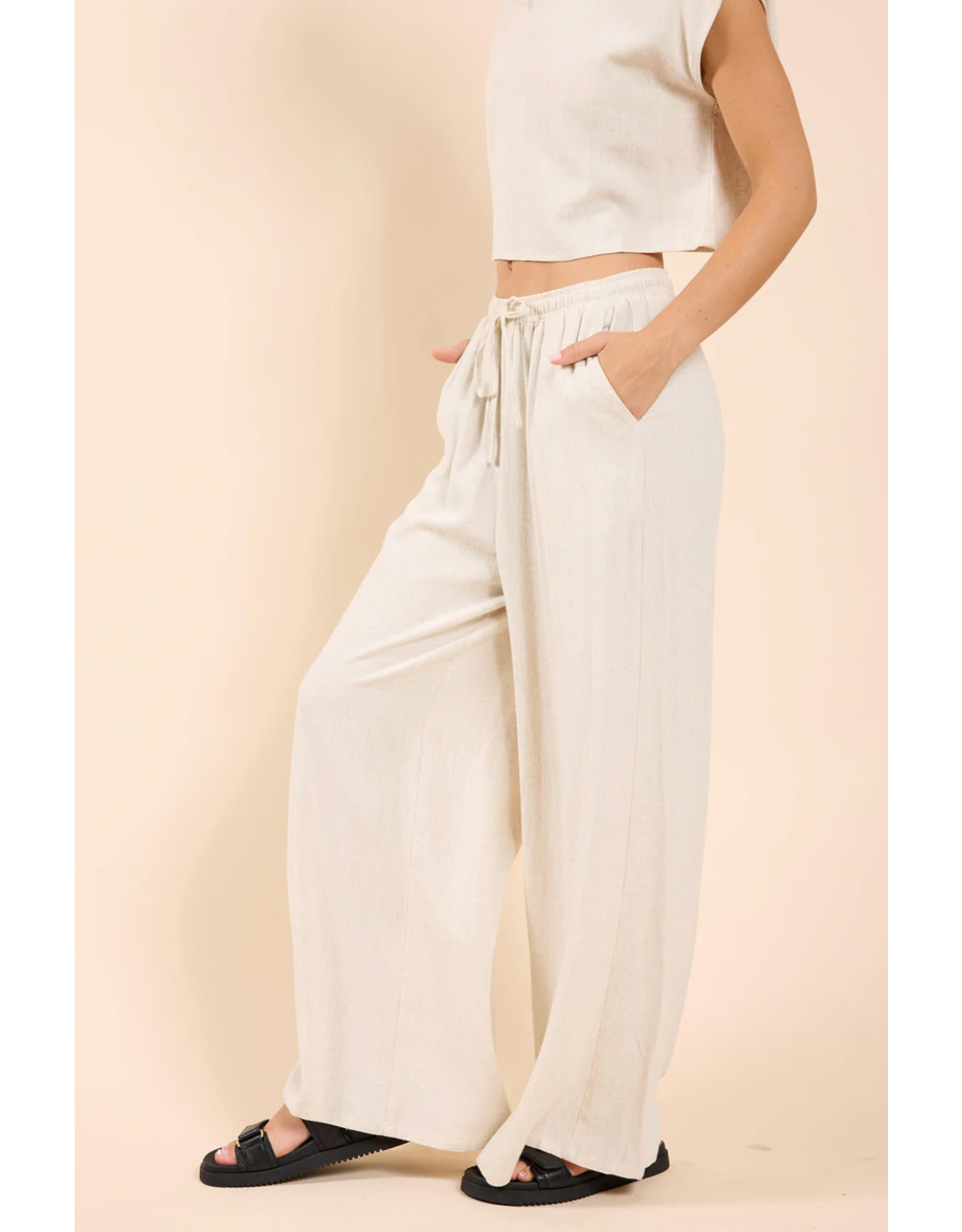 Sadie & Sage Sadie & Sage - Sugarloaf Elastic Pants (Oatmeal)