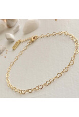 Pika & Bear Pika & Bear - "Love Bites" Tiny Heart Chain Anklet