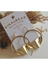 Pika & Bear Pika & Bear - "Pneuma" Abstract Hoop Earring in Brass