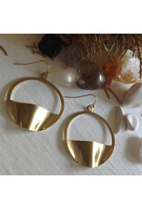 Pika & Bear Pika & Bear - "Pneuma" Abstract Hoop Earring in Brass