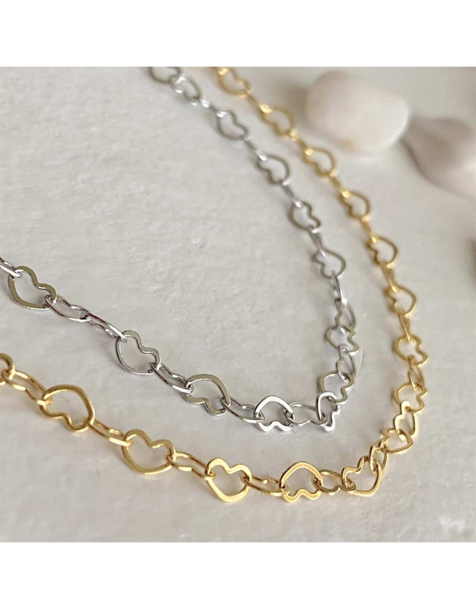 Pika & Bear Pika & Bear - "Love Bites" Tiny Heart Chain Necklace