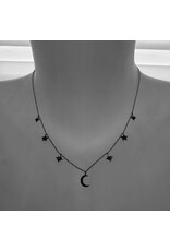 Pika & Bear Pika & Bear - "Andromeda" Stars & Moon Charm Necklace in Gold