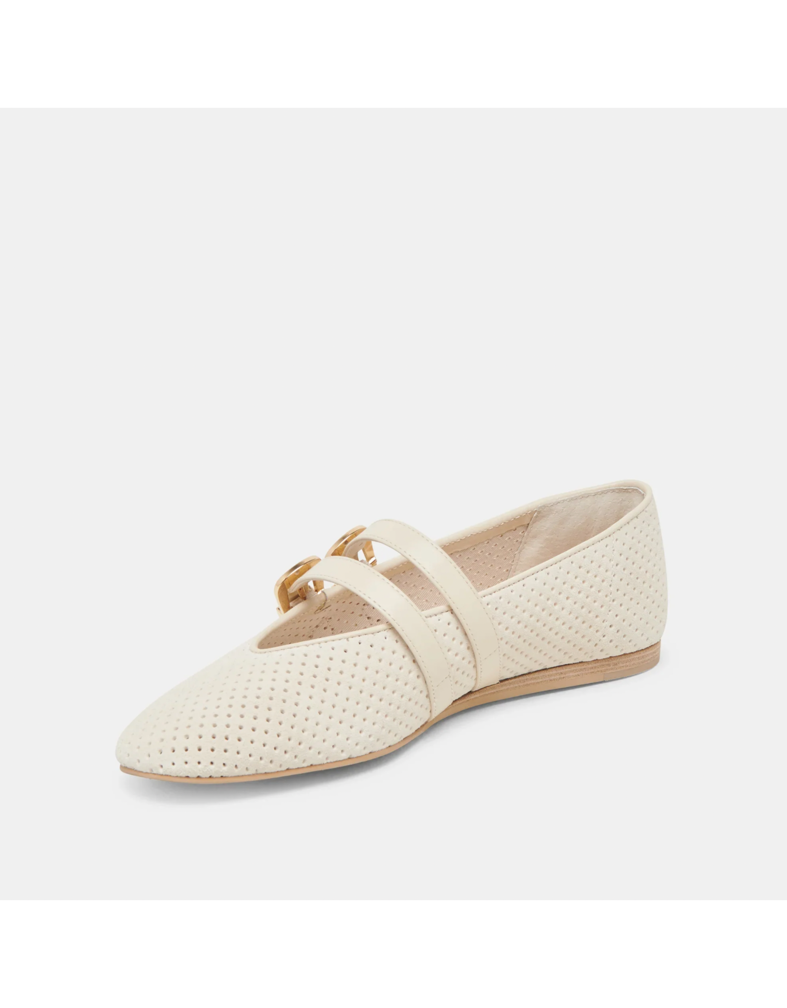 Dolce Vita Dolce Vita - Baylee Perforated Suede Flat (Bone)