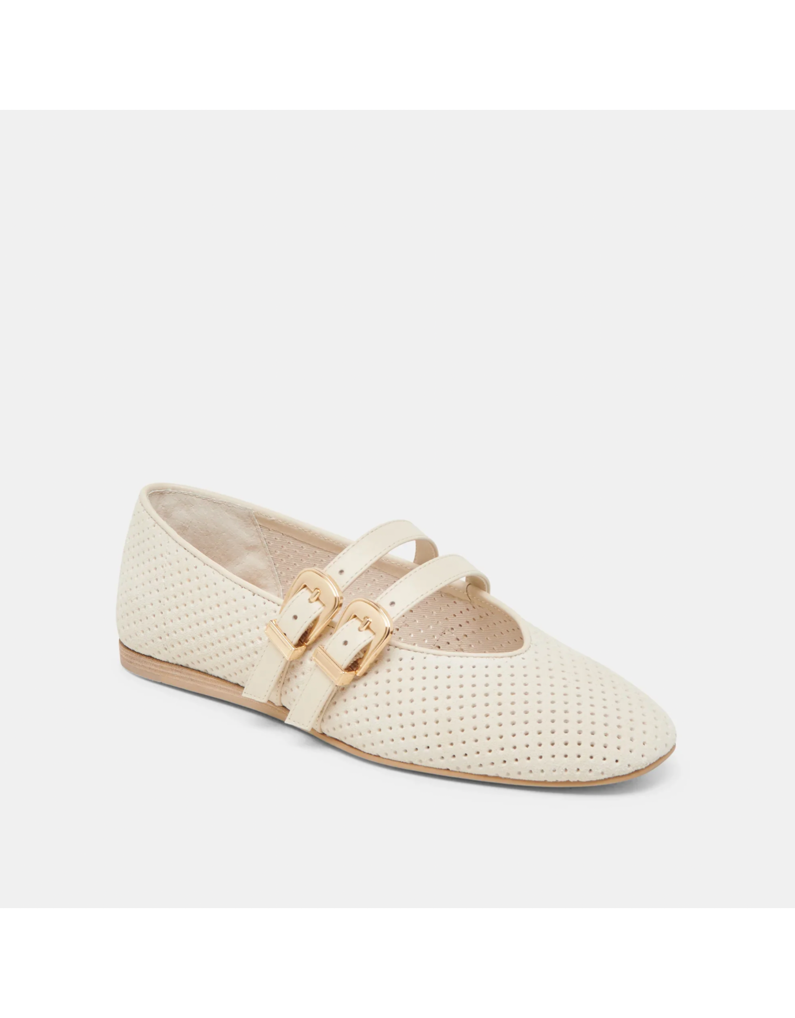 Dolce Vita Dolce Vita - Baylee Perforated Suede Flat (Bone)