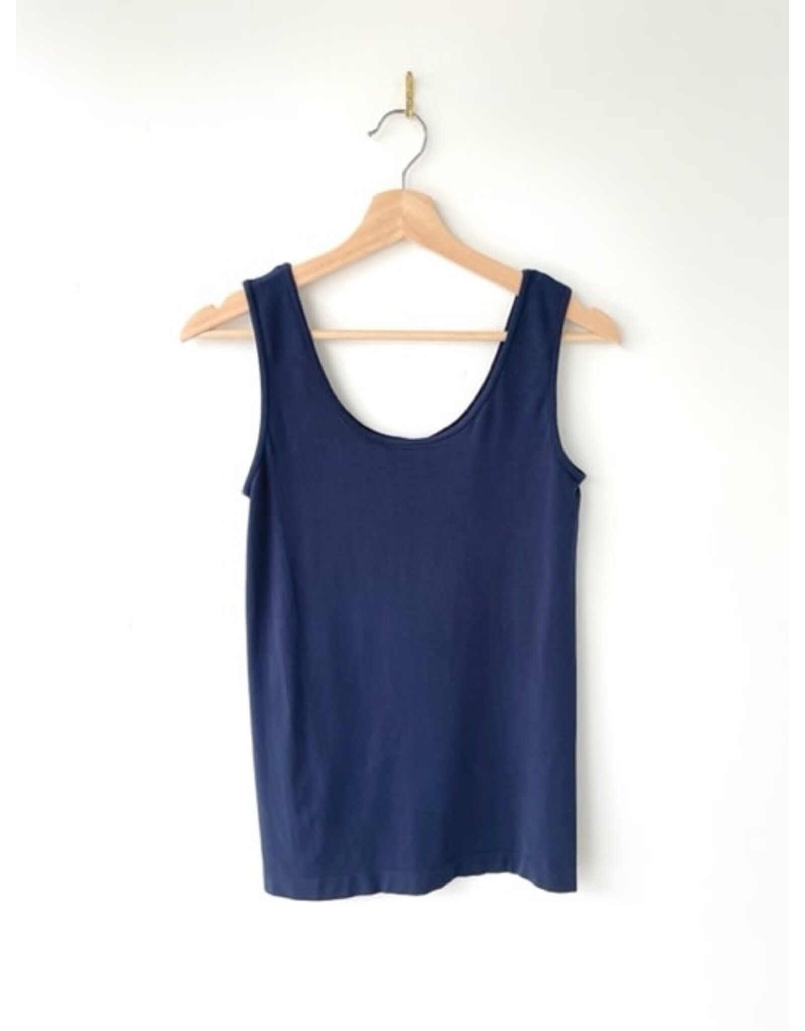 Orange Bamboo tank (navy)