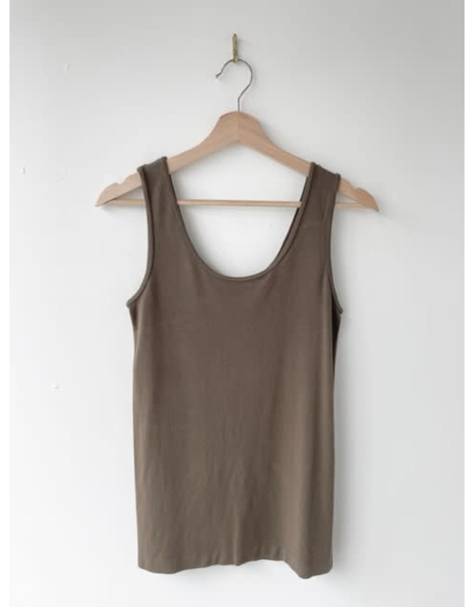 Orange Bamboo tank (olive)