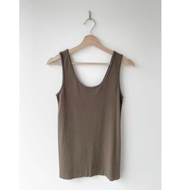 Orange Bamboo tank (olive)