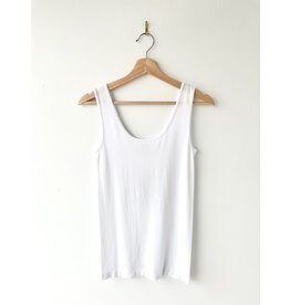 Orange Bamboo tank (white)