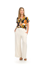 Papillon Papillon - Linen blend wide leg pants (white)