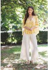 Papillon Papillon - Linen blend wide leg pants (white)