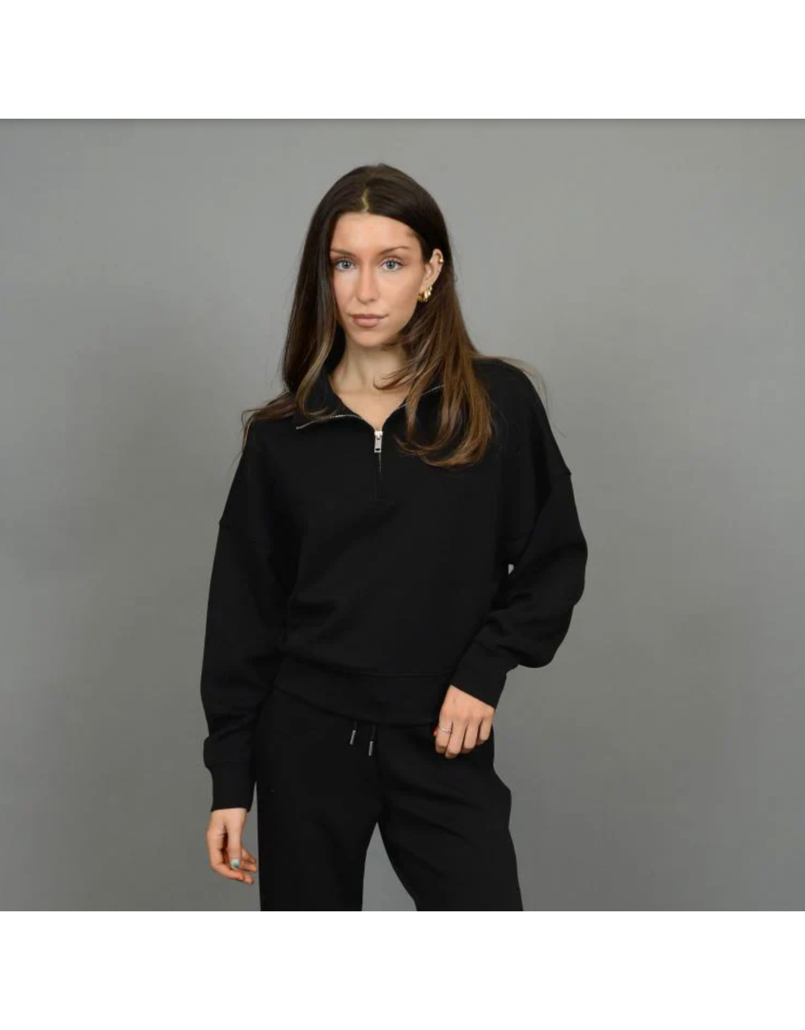 RD Style RD Style - Mailyn soft scuba half zip pullover (Black)