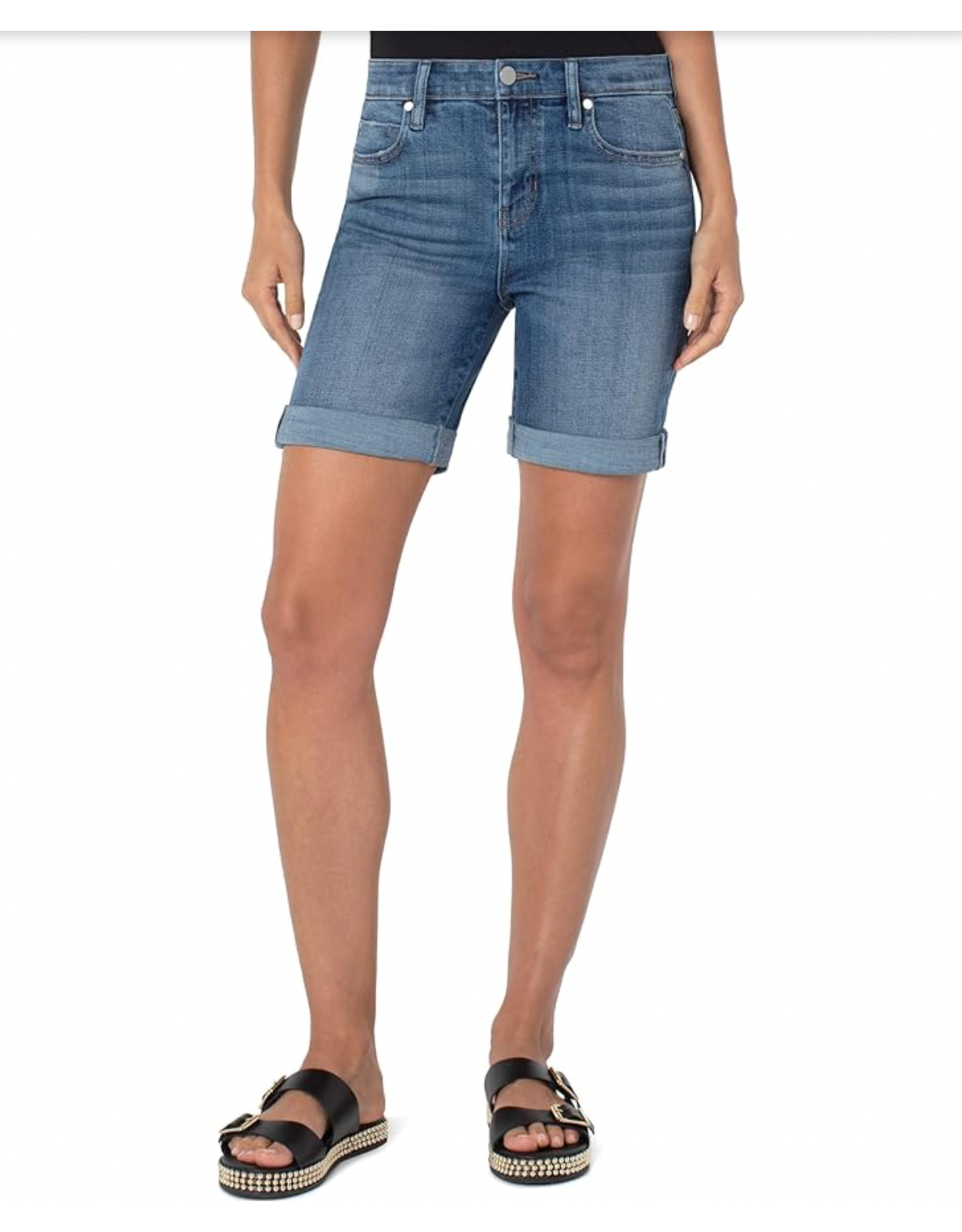 Liverpool Liverpool - Marley girlfriend short with roll cuff (Pactola)