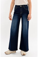 Molly Bracken Molly Bracken - High Waisted Wide leg jeans (Denim Dark Blue)