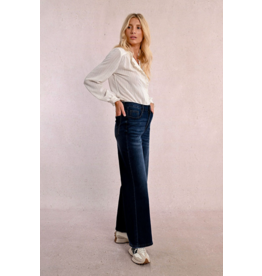 Molly Bracken Molly Bracken - High Waisted Wide leg jeans (Denim Dark Blue)