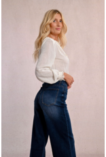 Molly Bracken Molly Bracken - High Waisted Wide leg jeans (Denim Dark Blue)