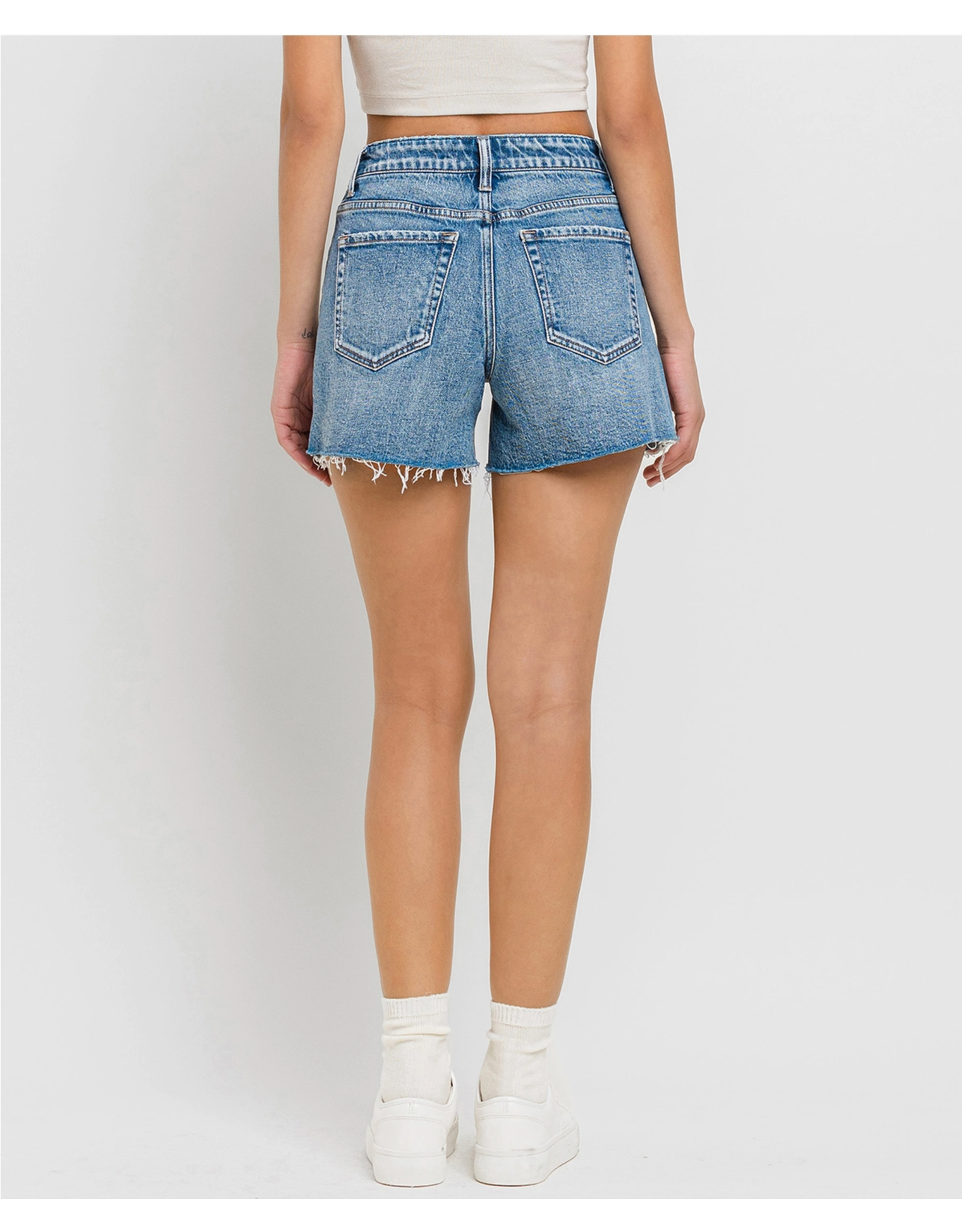 VERVET VERVET - Rebecca High Rise Cleancut Hem A Line Shorts (Inner Circle)