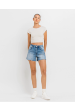 VERVET VERVET - Rebecca High Rise Cleancut Hem A Line Shorts (Inner Circle)