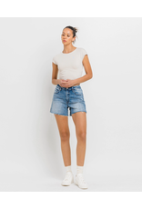 VERVET VERVET - Rebecca High Rise Cleancut Hem A Line Shorts (Inner Circle)