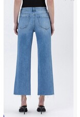 Flying Monkey Flying Monkey - High Rise Raw Hem Crop Slim Wide Jeans (Well Balanced)