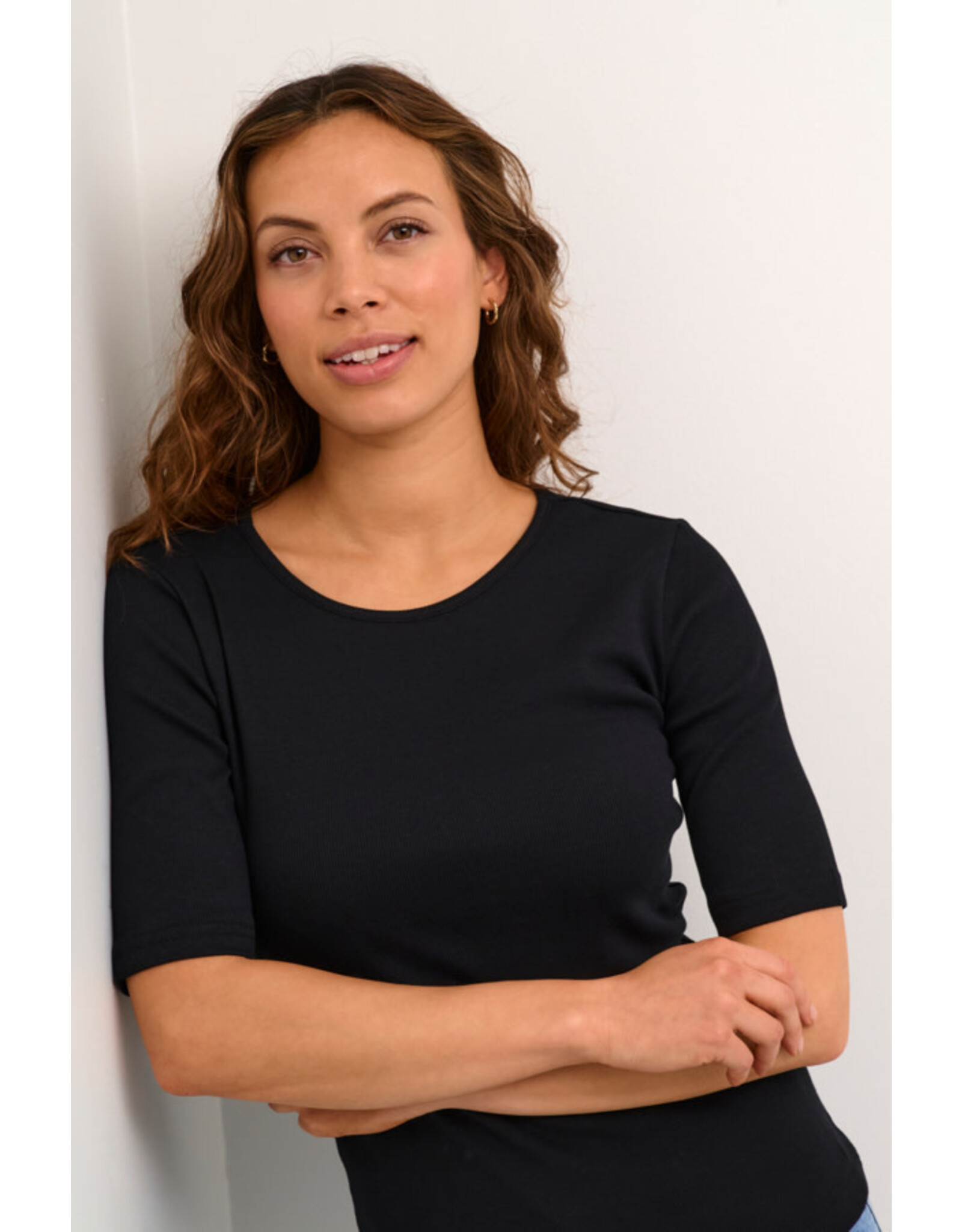 Kaffe Kaffe - Carna T Shirt (Black Deep)