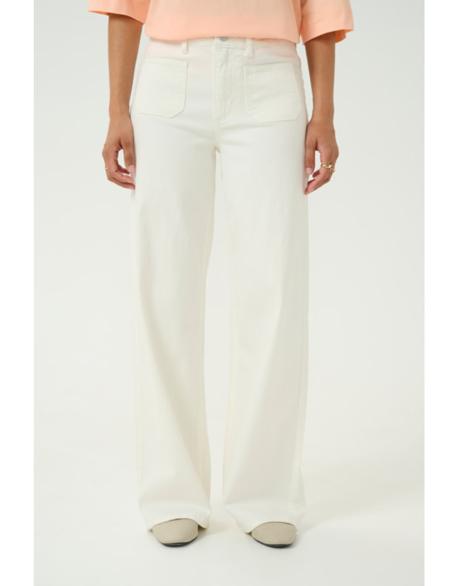 Kaffe Kaffe - Karla Twill Jean (Chalk)