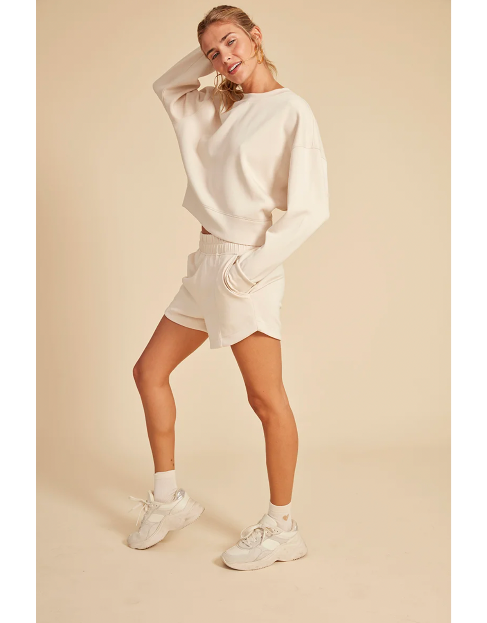 RD Style RD Style - Lucie Soft Knit Crewneck Long Sleeve Pullover (Creamery)