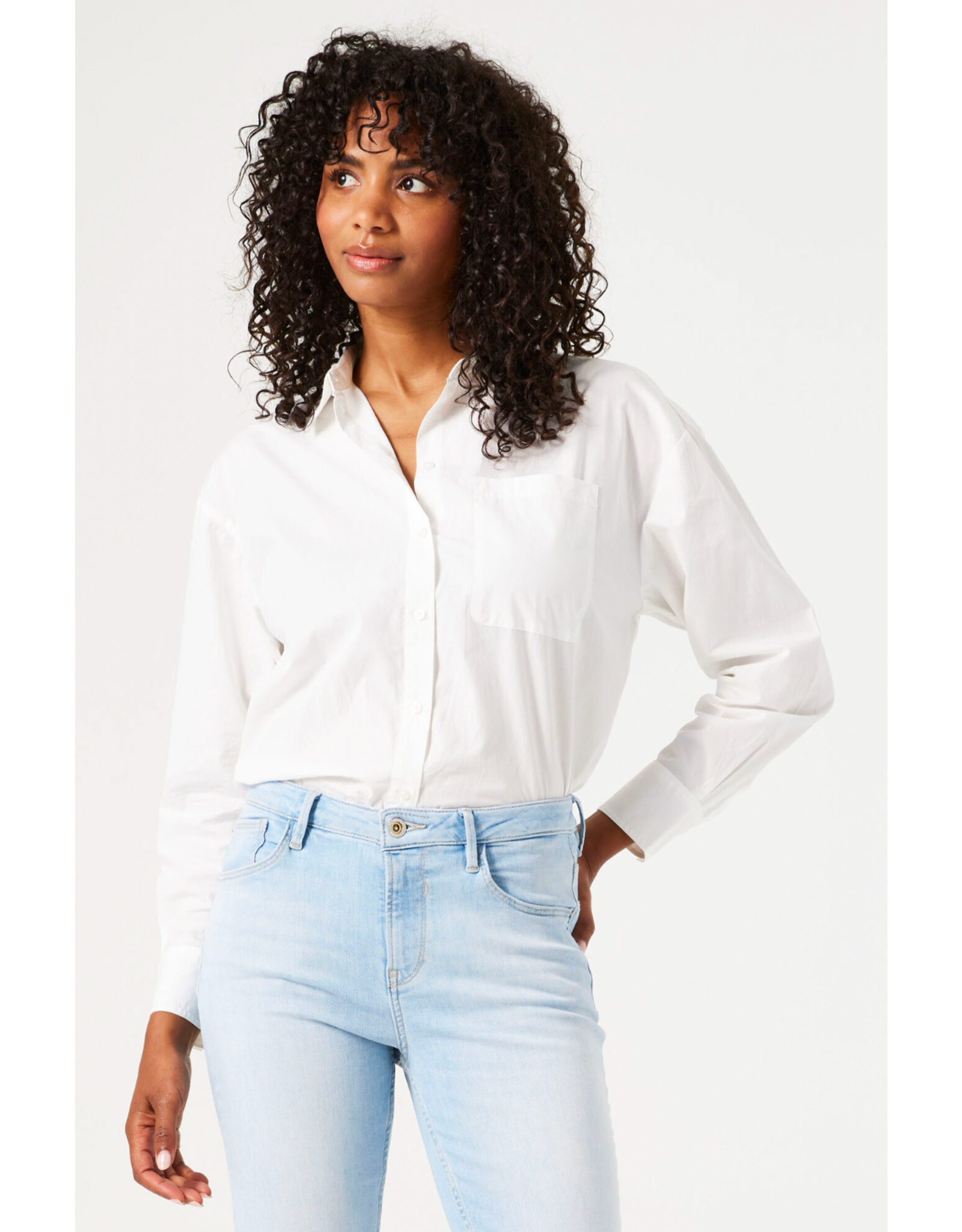 Garcia Garcia - Poplin Cotton Button Up (Off White)