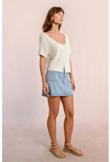 Molly Bracken Molly Bracken -  Cropped Crochet Cardigan (Off White)