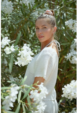 Molly Bracken Molly Bracken -  Cropped Crochet Cardigan (Off White)