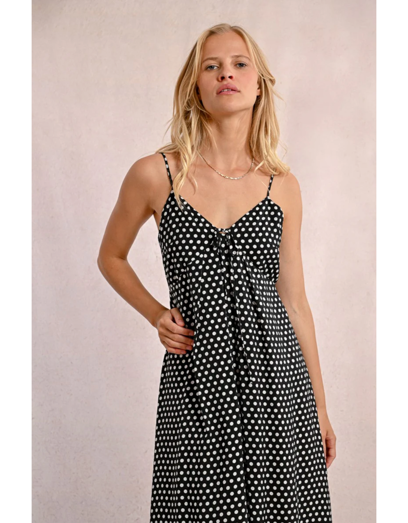 Molly Bracken Molly Bracken -  Polka Dot Maxi Dress (Black)