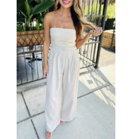 Sadie & Sage Sadie & Sage - Past Midnight Tube Jumpsuit (Cream)