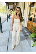 Sadie & Sage Sadie & Sage - Past Midnight Tube Jumpsuit (Cream)