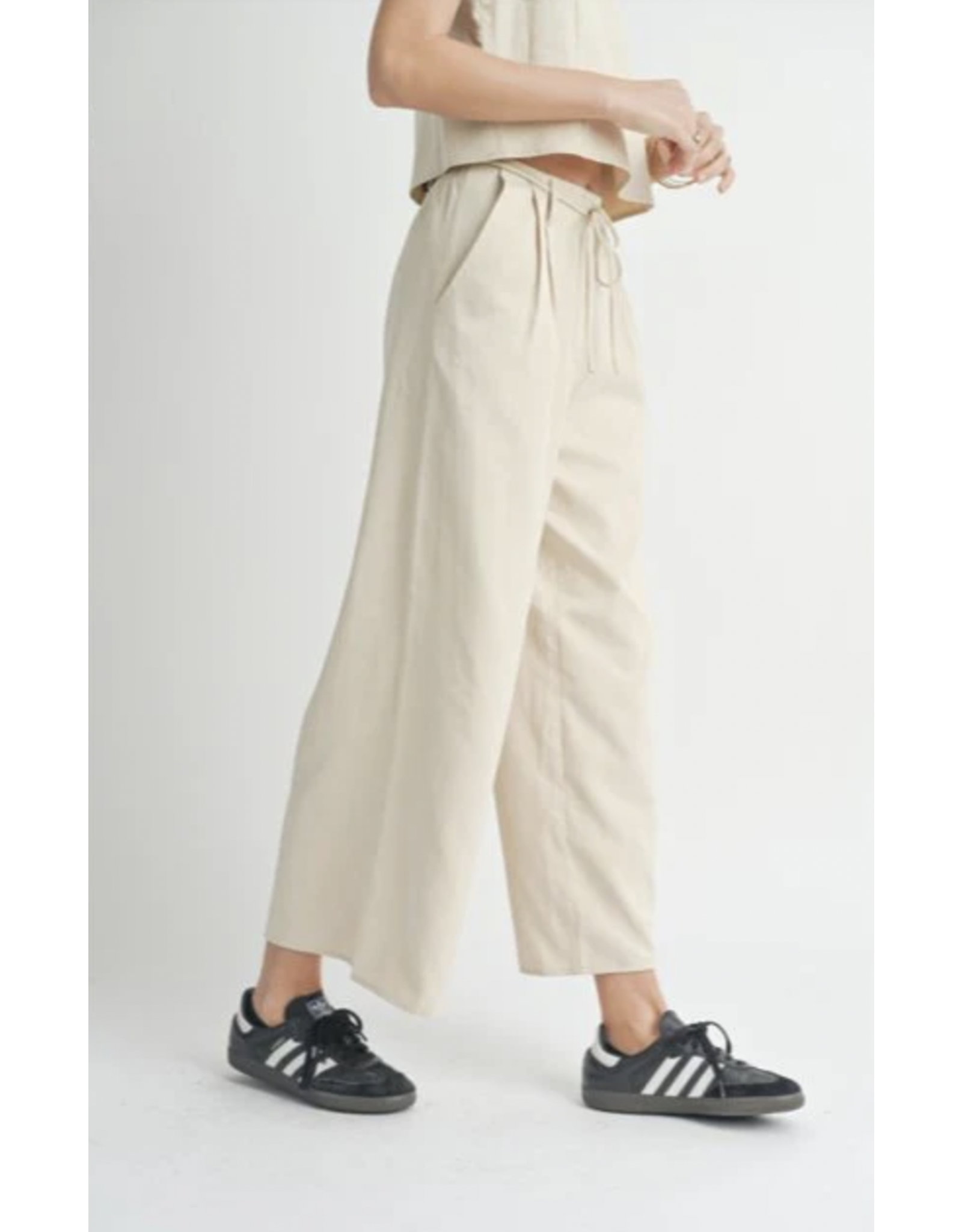 Sadie & Sage Sadie & Sage - Past Midnight Wide Leg Pants (Cream)