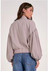 Elan Elan - Jacks Balloon Sleeve Zip Up Jacket (Light Grey)