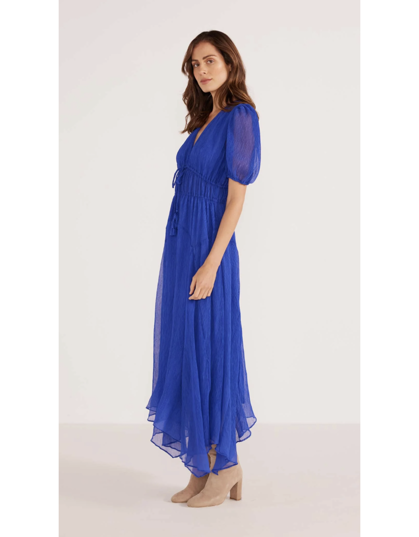 Mink Pink Mink Pink - Lily Hanky Hem Midi Dress (Sapphire)