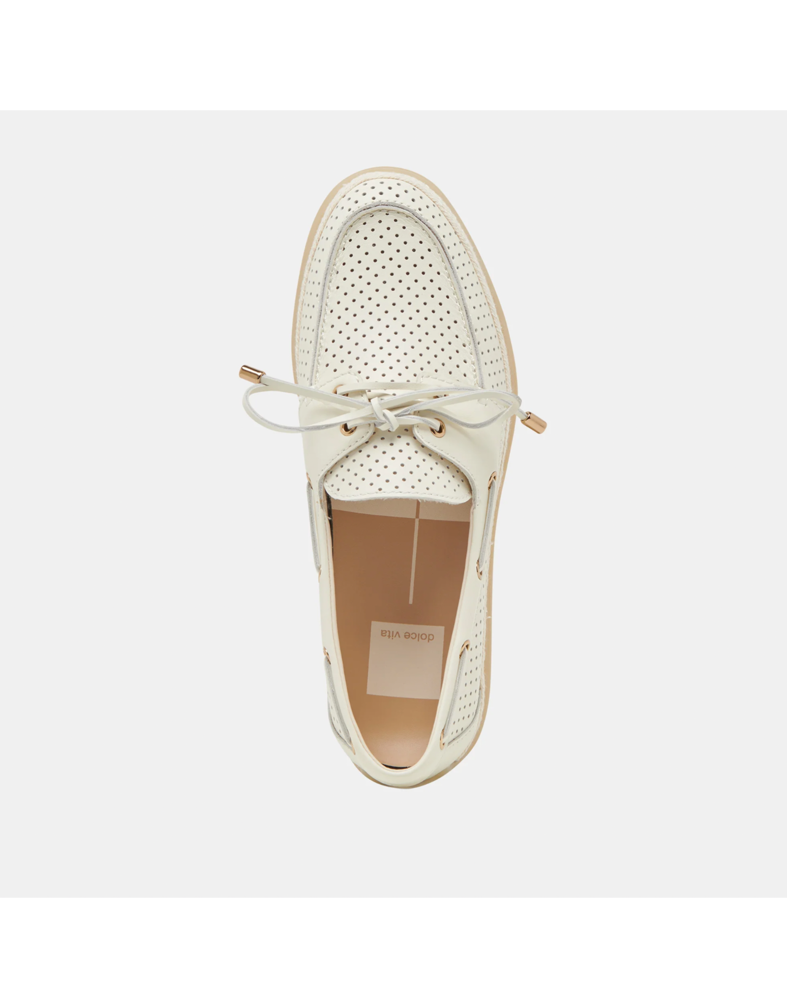 Dolce Vita Dolce Vita - Doris Perforated Boat Shoe (Off White Leather)