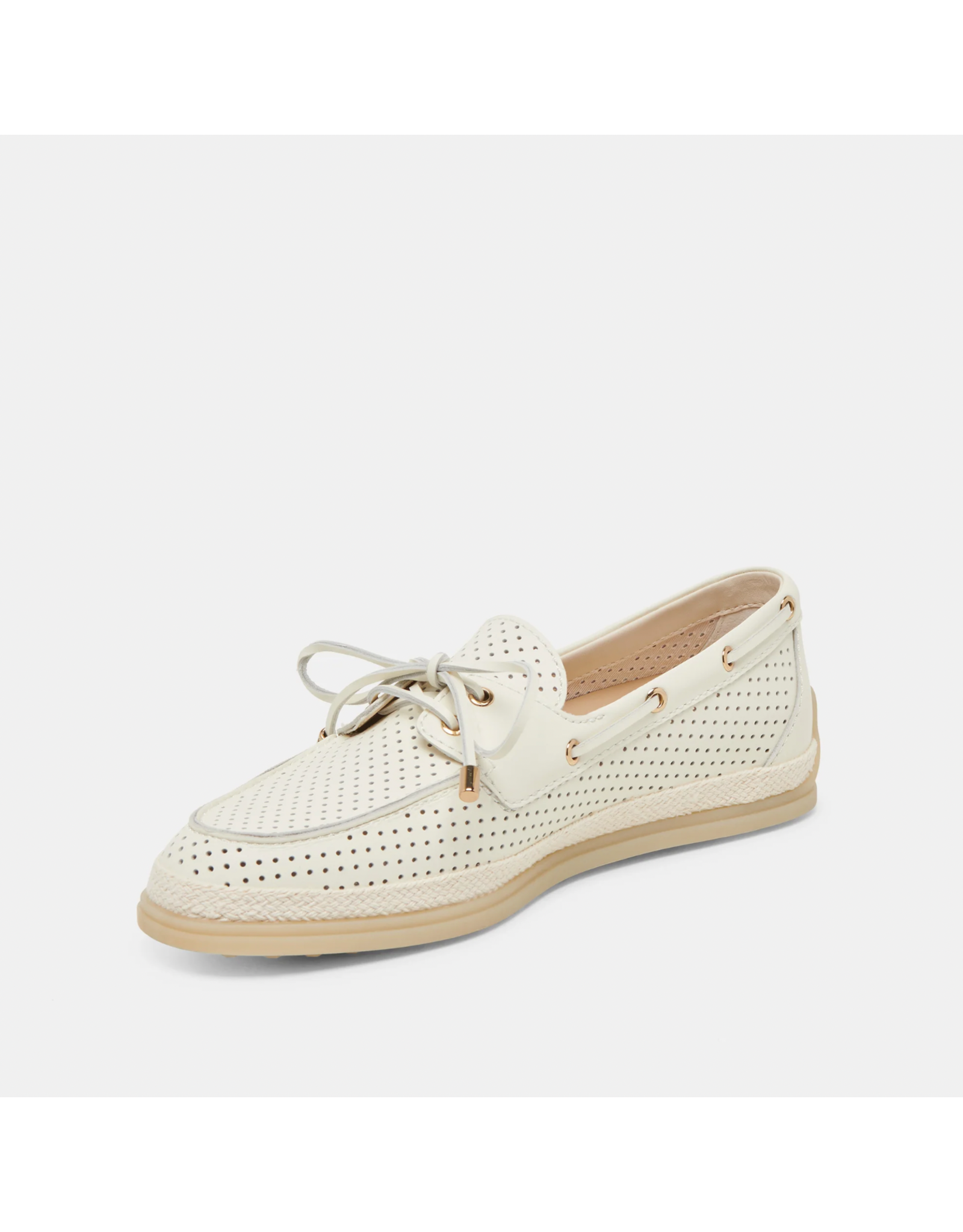 Dolce Vita Dolce Vita - Doris Perforated Boat Shoe (Off White Leather)