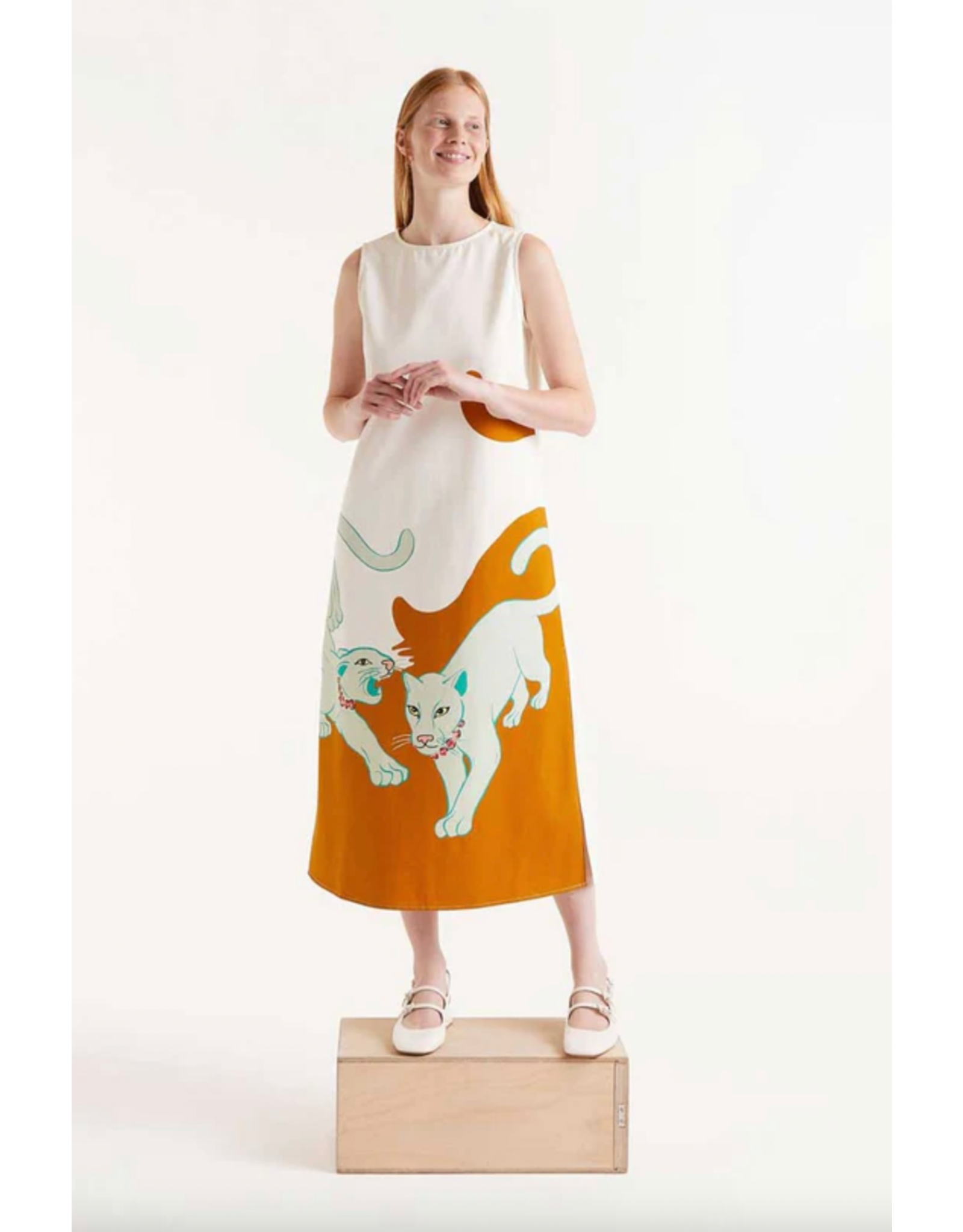 Compania Fantastica Compania Fantastica -  Jaguar Print Midi Dress