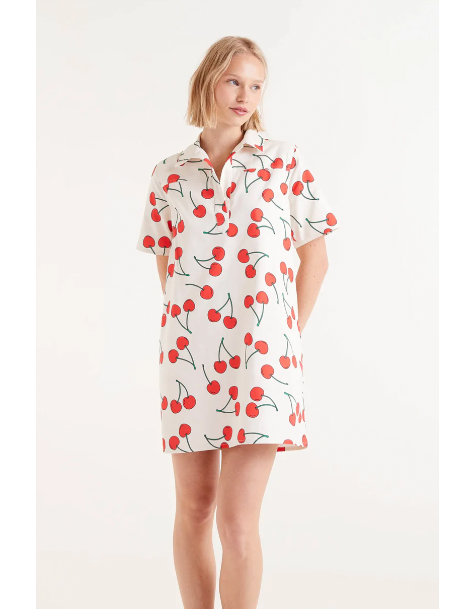 Compania Fantastica Compania Fantastica -  Cherry Print Mini Dress (Red / White)